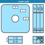 Переключатель LK16R-1.8359\P03 схема 0-1-2 Переключатель LK16R-1.8359\P03 схема 0-1-2