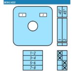 Переключатель SK10-2.4222\P03 схема 1-2, 2-полюсный Переключатель SK10-2.4222\P03 схема 1-2, 2-полюсный