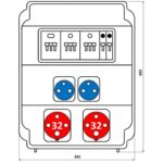 Корпус на 11 модулей – Бокс комбинированный ROS 11 AB/CI-006 с разъемами Бокс комбинированный ROS 11 AB/CI-006 с разъемами