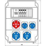 Корпус на 11 модулей – Бокс комбинированный ROS 11 AB/CI-106 с разъемами Бокс комбинированный ROS 11 AB/CI-106 с разъемами