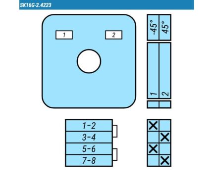 Кулачковые переключатели – Выключатель SK16G-2.4223\P23 схема 1-2, 2-полюсный Выключатель SK16G-2.4223\P23 схема 1-2, 2-полюсный