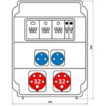 Корпус на 11 модулей – Бокс комбинированный ROS 11 AB/GI-023 с разъемами Бокс комбинированный ROS 11 AB/GI-023 с разъемами