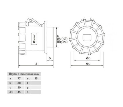 Розетка BC1-1103-7414 встраиваемая