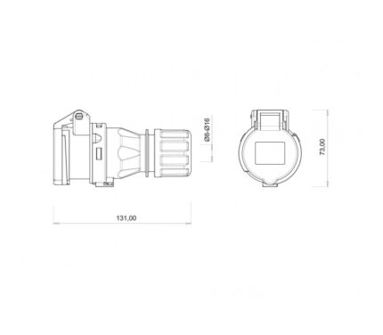 Розетка BC1-3102-2312 кабельная