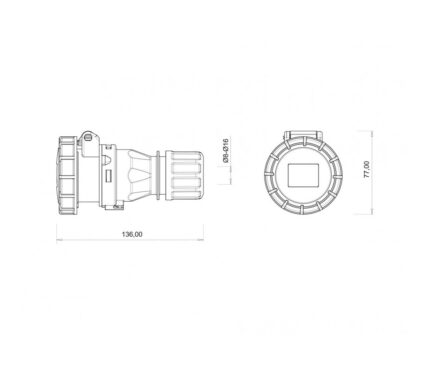 Розетка BC1-3102-7312 кабельная