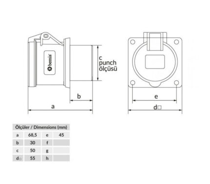 Розетка BC1-3102-2414 встраиваемая