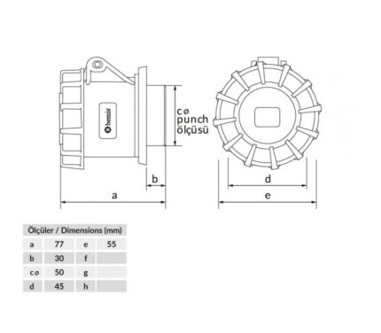Розетка BC1-3102-7414 встраиваемая