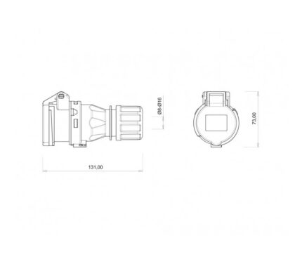 Розетка BC1-3103-2312 кабельная