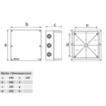 Пластиковые корпуса – Распаячная коробка BB1-1031-0073 Распаячная коробка BB1-1031-0073